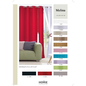 וילון פשתן אטום (הצללה-החשכה) מודרני לסלון ושאר חלל הבית דגם מלינה. הוילון בעל מראה עדין ויוקרתי ויתאים גם לחדר שינה, חדר ילדים, חדר אורחים, פינת משחקים, פינת אוכל, מטבח, חדר עבודה, משרד, גן ילדים ובית ספר. 