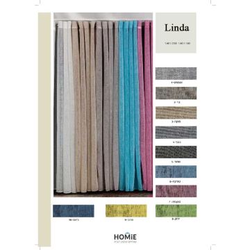 וילון פשתן חצי שקוף מודרני לסלון ושאר חלל הבית דגם לינדה. הוילון בעל מראה עדין ויוקרתי ויתאים גם לחדר שינה, חדר ילדים, חדר אורחים, פינת משחקים, פינת אוכל, מטבח, חדר עבודה, משרד, גן ילדים ובית ספר.