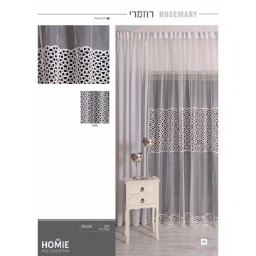 וילון השחלה לסלון דגם רוזמרי