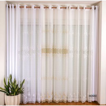 וילון וינטג' דקורטיבי יוקרתי עם רקמה עדינה דגם FM16 לסלון, חדר שינה, חדר ילדים, מטבח, פינת אוכל, חדר אורחים, חדר עבודה, משרד ועוד.