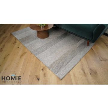 שטיח מודרני גיאומטרי כפרי פסים צבע טבעי דגם אוקספורד 04. 