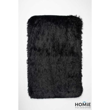 שטיח אמבטיה שאגי מודרני שחור דגם קיילי 03. השטיח היוקרתי והמפנק מגיע עם סיבים ארוכים ונעימים מאוד למגע ברמת גימור גבוהה ביותר. יתרונו הגדול: רב גוניות, לכן יתאים לכל הסגנונות, העיצובים והחללים. 