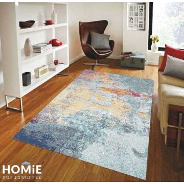 שטיח אבסטרקטי מודרני צבעוני דגם ונוס 20. השטיח האיכותי מתאים לסלון, חדר שינה, חדר ילדים ותינוקות, מסדרון, חדר אורחים, חדר משחקים, פינת ישיבה, פינת אוכל, מטבח, חדר עבודה ומשרד.