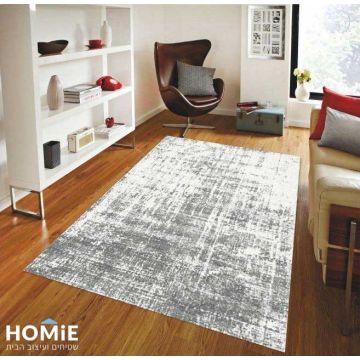 שטיח אבסטרקטי מודרני אפור שמנת דגם ונוס 17. השטיח האיכותי מתאים לסלון, חדר שינה, חדר ילדים ותינוקות, מסדרון, חדר אורחים, חדר משחקים, פינת ישיבה, פינת אוכל, מטבח, חדר עבודה ומשרד. 