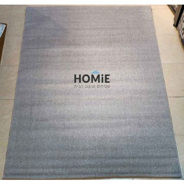 שטיח כפרי מודרני חלק לולאות אפור בהיר דגם שוודיה 10. השטיח מתאים לסלון ושאר הבית.