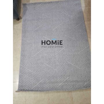 שטיח בוהו מודרני כפרי צורות גיאומטריות לולאות אפור דגם שוודיה 17. השטיח היוקרתי מתאים לסלון ושאר הבית.