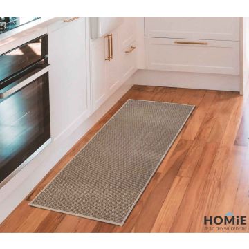 שטיח מודרני למטבח שניל בז' דגם אדוארדו 02. השטיח היוקרתי בסגנון הכפרי יתאים גם לחללים נוספים בבית (חדר שינה, אמבטיה).