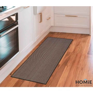 שטיח מודרני למטבח שניל שחור דגם אדוארדו 03. השטיח היוקרתי בסגנון הכפרי יתאים גם לחללים נוספים בבית (חדר שינה, אמבטיה) ומחוצה לו (משרד, אולם אירועים).