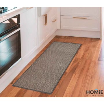 שטיח מודרני למטבח שניל אפור דגם אדוארדו 01. השטיח הכפרי יתאים גם לחללים נוספים בבית (חדר שינה, אמבטיה) ומחוצה לו (משרד, אולם אירועים).