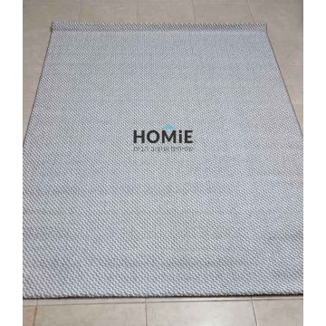 שטיח כפרי מודרני לולאות זיגזג לבן אפור דגם שוודיה 14. השטיח יתאים לסלון ושאר הבית.