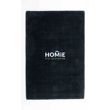 שטיח ויסקוזה מודרני כפרי חלק שחור דגם מרקוס 05. השטיח יתאים לסלון.