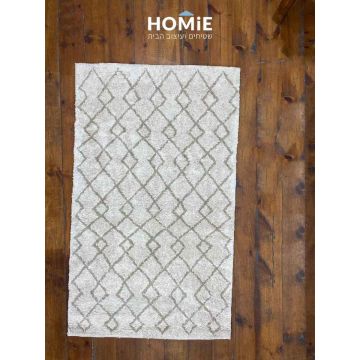 שטיח ברבר מרוקאי גיאומטרי מעויינים מודרני יוקרתי דגם לפלנד 113 בצבע אוף וויט אפור עשוי 100% כותנה. שטיח הברבר הנורדי סקנדינבי מכונה גם "בני אוריין" על שם השבטים המרוקאים שייצרו אותו לראשונה. 