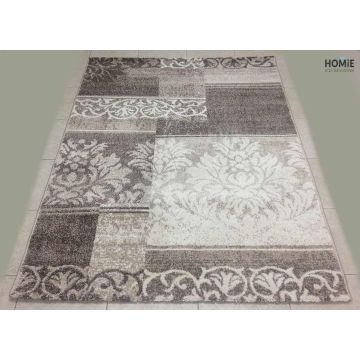 שטיח טלאים וינטג' צ'לטיקה חום בז' דגם ג'נסיס 09/71