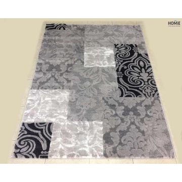 שטיח טלאים וינטג' אפור שחור דגם דונטלו 01/96