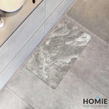 שטיח פי וי סי למטבח מודרני אבסטרקטי שיש אבן דגם דרייק 05. השטיח המעוצב עשוי 100% פי וי סי (ויניל). 