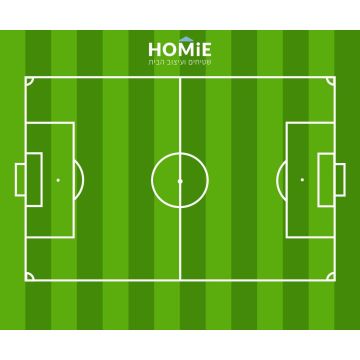 שטיח פי וי סי (לינולאום) לבית ולחוץ דגם מגרש כדורגל - תצוגה מלאה שטוחה
