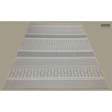 שטיח חבל גיאומטרי אפור שמנת דגם קוזומל 88/63