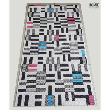 שטיח חבל גיאומטרי מלבנים צבעוני דגם וויסטלר 03/36