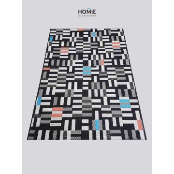 שטיח חבל גיאומטרי מלבנים צבעוני איכותי לסלון, לחדר שינה, לחדר ילדים, למטבח ושאר חלל הבית דגם וויסטלר 03/39.