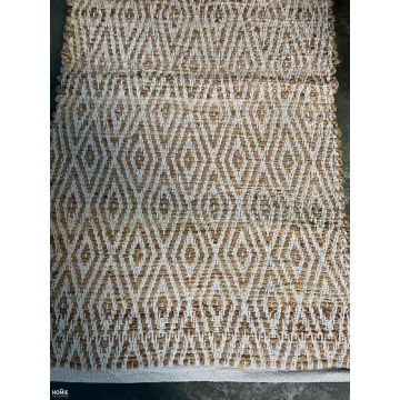 שטיח חבל (יוטה) טבעי עבודת יד וינטג' גיאומטרי מודרני מעויינים איכותי דגם בוטפוגו לסלון, לחדר שינה, לחדר ילדים, לאמבטיה, למסדרון, למטבח, לפינת אוכל, לחדר עבודה, לגינה ולמשרד. 