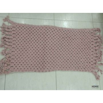 שטיח חבל קילים עבודת יד מודרני יוקרתי דגם סלבדור 06 בצבע ורוד עתיק (פודרה). 