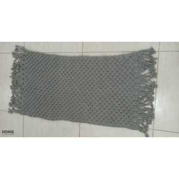 שטיח חבל קילים עבודת יד מודרני לסלון, לחדר שינה, לחדר ילדים, לאמבטיה, למסדרון, לפינת אוכל, למטבח, למשרד ולגינה דגם סלבדור 05 בצבע אפור. 