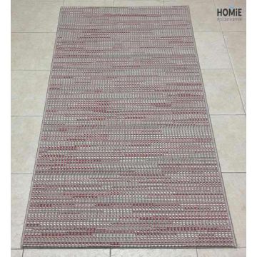 שטיח חבל איכותי לסלון, לחדר שינה, לחדר ילדים, למטבח ושאר חלל הבית דגם וויסטלר 75/85 בצבע אדום ואפור.