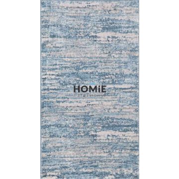 שטיח עגול אבסטרקטי מודרני כחול מרין דגם קונור 04. השטיח מתאים לסלון ושאר הבית.