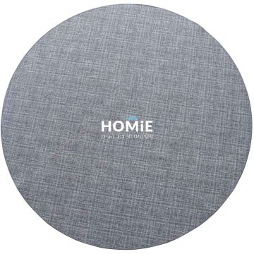 שטיח גומי מודרני עגול למטבח אפור כהה דגם דאגלס 03. השטיח יתאים גם לסלון ושאר הבית.