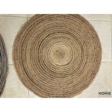 שטיח חבל טבעי (יוטה) עגול זהוב כסוף מודרני יוקרתי עבודת יד דגם טסמניה 1305. השטיח מתאים לסלון, לחדר שינה, לחדר ילדים, למסדרון, לאמבטיה, למטבח, לפינת אוכל, לחדר עבודה, לגינה, לגן ילדים, לבית ספר ולמשרד. 