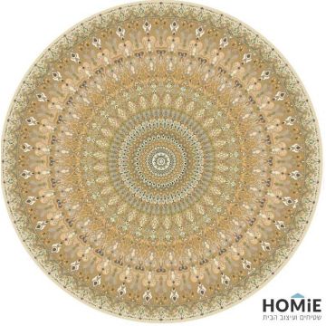 שטיח גומי עגול למטבח וינטג' מנדלה בז' דגם מדריד 20. השטיח המעוטר והיוקרתי יתאים גם לסלון, חדר שינה, חדר ילדים ותינוקות, אמבטיה, מסדרון, פינת אוכל, חדר עבודה, משרד, בית ספר, גן ילדים, מתנ"ס, חנויות, מסעדות, אולמות אירועים ועוד. 