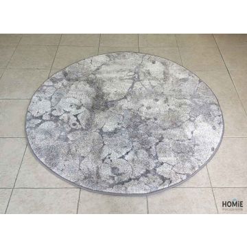 שטיח עגול אבסטרקטי יוקרתי לסלון, לחדר שינה, למטבח ושאר חלל הבית דגם איביזה 61/95 בצבע אפור בז'. השטיח יוסיף המון שיק וסטייל לחלל החדר