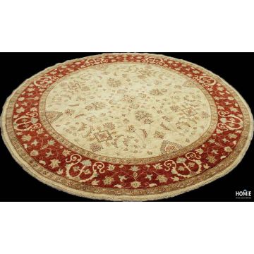 שטיח סופר זיגלר עגול קלאסי צמר עבודת יד יוקרתי לסלון, לחדר שינה, למטבח ושאר חלל הבית. 