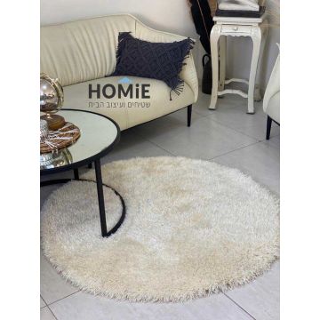 שטיח שאגי משי מודרני עבה עגול דגם נרניה בצבע שמנת לסלון, חדר שינה, חדר ילדים/תינוקות, מסדרון, אמבטיה, חדר אורחים, חדר משחקים, פינת ישיבה, פינת אוכל, מטבח, חדר עבודה, משרד, בית ספר וגן ילדים. 