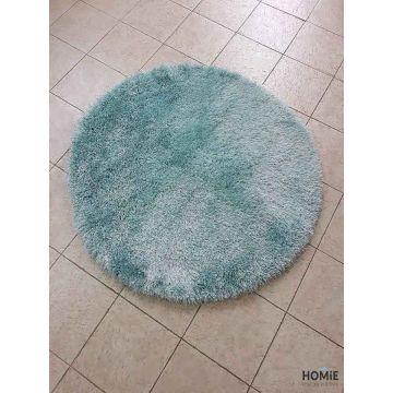 שטיח שאגי משי עבה ויוקרתי לסלון, לחדר שינה, לחדר ילדים, למטבח ושאר חלל הבית בצבע מנטה. 