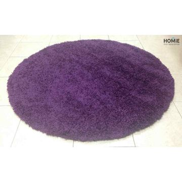 שטיח שאגי עגול סגול חציל איכותי לסלון, לחדר שינה, לחדר ילדים ותינוקות, למטבח ושאר חלל הבית. 