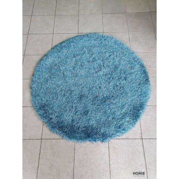 שטיח שאגי משי עבה ויוקרתי לסלון, לחדר שינה, לחדר ילדים, למטבח ושאר חלל הבית בצבע טורקיז. 