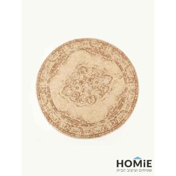 שטיח וינטג' עגול כותנה מדליון משופשף דהוי בז' דגם מונקו. שטיח השניל מתאים לסלון, חדר שינה, חדר ילדים, מסדרון, אמבטיה, חדר אורחים, חדר משחקים, מטבח, פינת אוכל, פינת ישיבה, חדר עבודה ומשרד. 