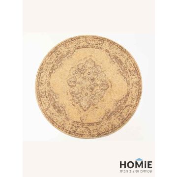 שטיח וינטג' עגול כותנה מדליון משופשף דהוי חרדל דגם מונקו. שטיח השניל מתאים לסלון, חדר שינה, חדר ילדים, מסדרון, אמבטיה, חדר אורחים, חדר משחקים, מטבח, פינת אוכל, פינת ישיבה, חדר עבודה ומשרד. 