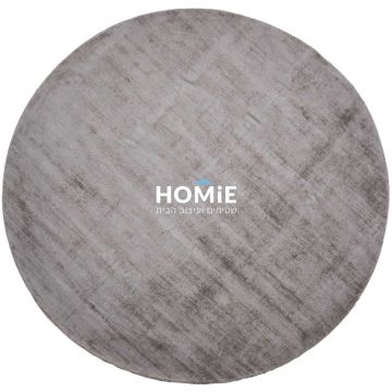 שטיח עגול ויסקוזה עבה חלק מודרני אפור כהה דגם מורנה 03. השטיח מתאים לסלון ושאר הבית.