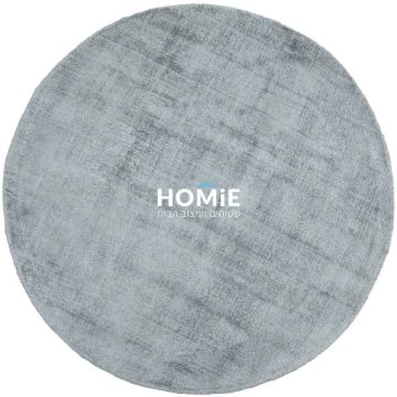 שטיח עגול ויסקוזה עבה חלק מודרני כחול מרין דגם מורנה 06. השטיח מתאים לסלון ושאר הבית.