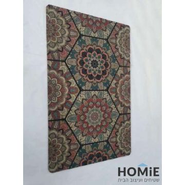 שטיח גומי למטבח דגם מדריד 77 עם דוגמה אוריינטלית ובטנת גומי מונעת החלקה - תצוגה מלאה אנכית

