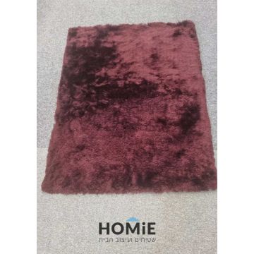 שטיח שאגי משי עבה מודרני כפרי בריק דגם נרניה