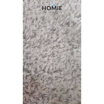 שטיח שאגי משי עבה מודרני כפרי לבן אפור דגם נרניה. השטיח היוקרתי מתאים לסלון ושאר הבית.