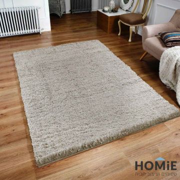 שטיח שאגי מודרני כפרי צבע קרם דגם לרה 01. השטיח האיכותי יתאים לסלון ושאר חלל הבית.