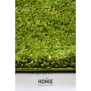 שטיח שאגי משי ירוק דגם נרניה 318