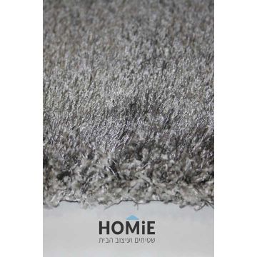 שטיח שאגי משי אפור דגם נרניה 172