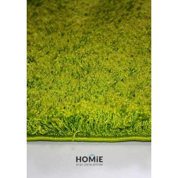 שטיח שאגי ירוק מודרני יוקרתי דגם ריינבואו. השטיח מתאים לסלון, חדר שינה וחדר ילדים.