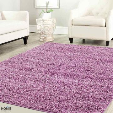 שטיח שאגי ורוד-סגול איכותי לסלון, לחדר שינה, לחדרי ילדים, למטבח ושאר חלל הבית