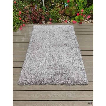 שטיח שאגי משי מודרני עבה ויוקרתי דגם נרניה בצבע מולטי כסף (אפור בהיר) לסלון, לחדר שינה, לחדר ילדים, למסדרון, למטבח ולמשר